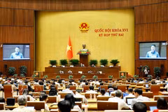 Vue de la séance plénière de l’Assemblée nationale, à Hanoi, le 27 octobre. Photo: VNA