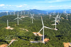 Grâce à des conditions topographiques idéales et des vents réguliers, la région a attiré des dizaines de projets majeurs représentant des investissements de milliers de milliards de dôngs. Photo: VNA