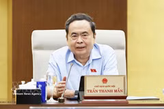 Le président de l’Assemblée nationale Trân Thanh Mân, s'exprime devant le Comité permanent de l’Assemblée nationale a examiné, le 22 septembre. Photo: VNA