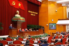 Vu du premier plénum du Comité central du Parti du 14e mandat. Photo: VNA