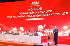 Le président de l’Assemblée nationale du Vietnam, Trân Thanh Mân, s’exprime en clôture de la Conférence nationale des Conseils populaires, à Hanoi, le 28 mai. Photo : VNA