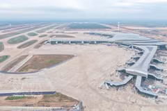 Le chantier de l'aéroport international de Long Thành. Photo : VNA