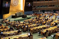 Le ministre-conseiller Nguyên Hai Luu, représentant permanent adjoint du Vietnam auprès des Nations Unies, s’exprime lors du débat annuel sur l’embargo américain contre Cuba, organisé dans le cadre de la 81e session de l’Assemblée générale des Nations Unies (AGNU 81) au siège de l’ONU à New York. Photo : VNA