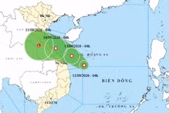 Trajectoire prévue de la dépression tropicale. Source : NCHMF