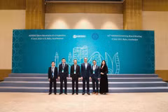 La délégation de l’Audit d’État du Vietnam (SAV) à la 62e réunion du Conseil d’administration de l’Organisation asiatique des institutions supérieures de contrôle des finances publiques (ASOSAI). Photo publiée par la VNA