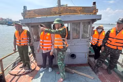 Les forces compétentes de Hô Chi Minh-Ville surveillent strictement les navires de pêche ne remplissant pas les conditions requises pour prendre la mer. Photo: VNA