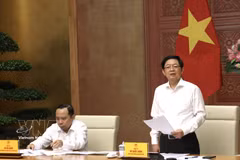 Le vice-Premier ministre Hô Quôc Dung s’exprime lors de la conférence, à Hanoi, le 19 mai. Photo : VNA