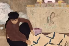 La peinture sur soie «Vêtement sacré de la pagode » de Nam Son a été vendue pour 1 062 720 euros (plus de 1,2 million de dollars américains). Photo : gracieuseté d’Aguttes