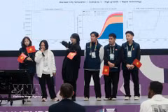 Des étudiants vietnamiens participent à la finale du Global HackAtom 2026 en Russie. Photo: VNA