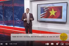 Capture d’écran du programme « Vietnam – Moteur économique de l’Asie en 2025 » sur chaîne de télévision cubaine Cubavisión Internacional. Photo: VNA