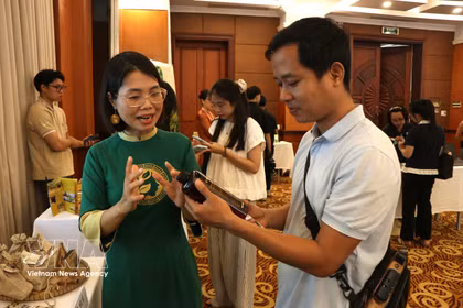 Le Centre d'innovation et d'entrepreneuriat Thua Thiên Huê organise un programme visant à présenter et à mettre en relation des projets de start-up à Huê. Photo : VNA