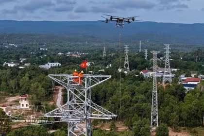 Des projets d'infrastructures énergétiques dans la zone économique spéciale de Phu Quoc, province d'An Giang. Photo : VNA