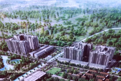 Vue générale du projet de logements sociaux pour policiers à Hung Yen. Photo : VNA