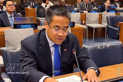 Le ministre-conseiller Nguyen Hai Luu, représentant permanent adjoint de la Mission permanente du Vietnam auprès de l'Organisation des Nations unies (ONU) à New York. Photo: VNA
