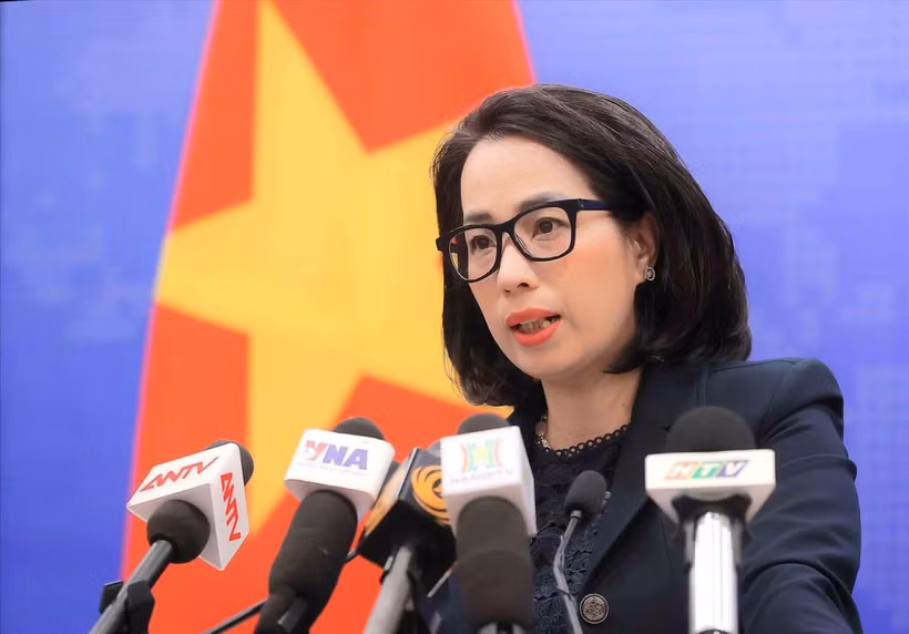 La porte-parole du ministère des Affaires étrangères Pham Thu Hang. Photo : VNA