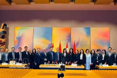 La délégation vietnamienne participe à la 3e session du Comité économique mixte Vietnam-Canada. Photo : VNA