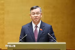 L'Auditeur général de l'État, Ngo Van Tuan, présente un rapport lors de la 10e session de la 15e législature de l'Assemblée nationale. Photo: VNA
