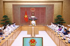 Le Premier ministre Le Minh Hung préside une séance de travail avec ministère des Affaires étrangères. Photo: VNA