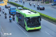 Un bus électrique. Photo: VNA