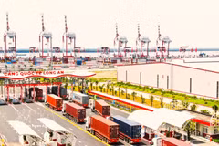 Le port international de Long An. Photo: VNA