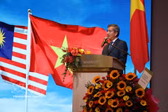 L’ambassadeur du Vietnam en Malaisie, Dinh Ngoc Linh, s'exprime lors de l'événement. Photo: VNA