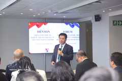 Le vice-président de l'Assemblée nationale, Nguyen Hong Dien, répond aux questions des entreprises sud-africaines. Photo: VNA