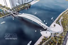 Hô Chi Minh-Ville lance la construction d'un pont piéton enjambant la rivière Saigon, pour un investissement de 1 000 milliards de dongs. Photo: VNA