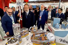 Produits italiens exposés lors de l'Exposition italienne à Da Nang 2025 (Italian Expo Danang 2025). Photo d'illustration : VNA