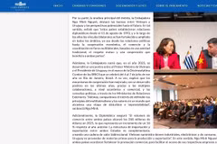 Le portail officiel du Parlement uruguayen. Photo : VNA