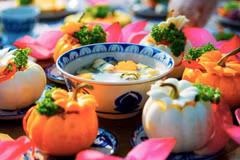 Les plats végétariens proposés au Festival de Hué devraient attirer plus de 5 000 visiteurs. Photo: vtcnews.vn