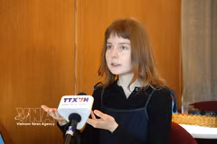 Ekaterina Makarova, journaliste à l’agence de presse Sputnik. Photo: VNA