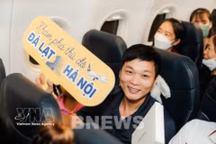 Vietravel Airlines reprend officiellement sa liaison intérieure entre Hanoï et Da Lat. Photo: VNA