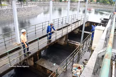 La société de drainage de Hai Phong gère le réseau de drainage du centre-ville. Photo : VNA