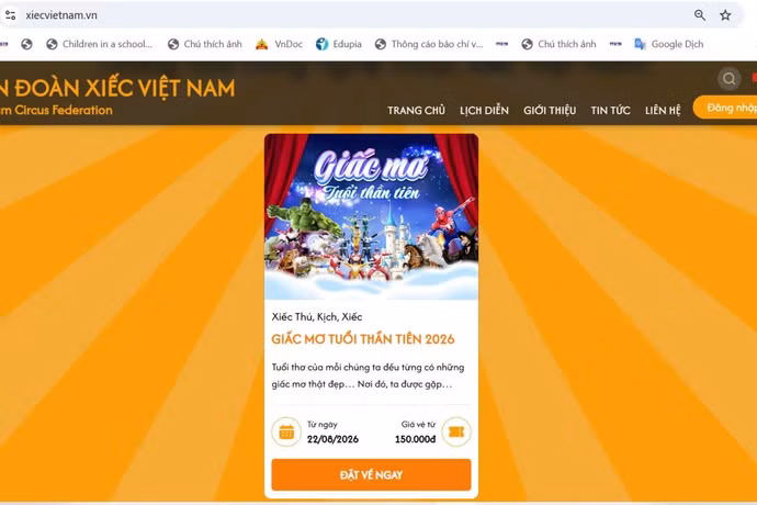 La Fédération vietnamienne du cirque vient de coopérer avec VTC pour mettre en place une plateforme de billetterie en ligne pour les spectacles du Cirque central, accessible sur le site xiecvietnam.vn.