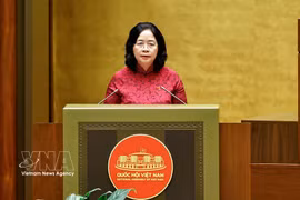 Bui Thi Minh Hoai, présidente du Comité central du Front de la Patrie du Vietnam. Photo : VNA