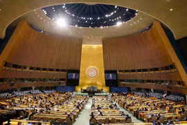 Le dirigeant To Lam prononce un discours au débat général de haut niveau de la 81e session de l’Assemblée générale de l’ONU. Photo: VNA