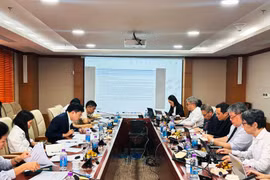 Lors de la séance de travail. Photo : JICA