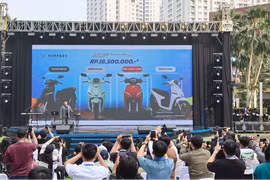 VinFast dévoile les prix de sa gamme de motos électriques sur le marché indonésien. Photo: VinFast