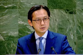 L'ambassadeur Dô Hùng Viêt, représentant permanent du Vietnam auprès de l'ONU, s'exprime lors du débat. Photo: VNA