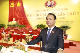 Le secrétaire du Parti provincial de Phu Tho, Dang Xuan Phong prononce le discours d'ouverture du Congrès. Dang Xuan Phong. Photo : VNA