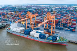 Au port de Hai Phong. Photo: VNA