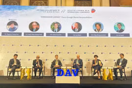 Des ambassadeurs à la session spéciale « Dialogue entre ambassadeurs – Partager les responsabilités pour la paix » dans le cadre de la 17e conférence internationale sur la Mer Orientale dans la matinée du 4 novembre à Da Nang. Photo : kinhtedothi.vn
