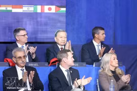 Le secrétaire général To Lam à la réunion inaugurale du Conseil de paix sur Gaza à Washington, D.C. Photo: VNA