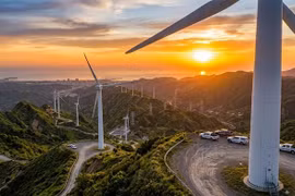 Vue en perspective du projet de centrale éolienne Quang Ninh 1. Photo : Département provincial de la construction de Quang Ninh.