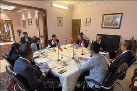 La 62e réunion mensuelle du Comité de l'ASEAN à Bangladesh, présidée par l'ambassade du Vietnam en sa qualité de président tournant, s'est tenue le 26 décembre dans la capitale bangladaise, Dhaka. Photo : VNA