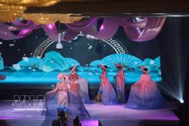 Un spectacle lors du Festival de l’Ao dai à Prague. Photo : VNA