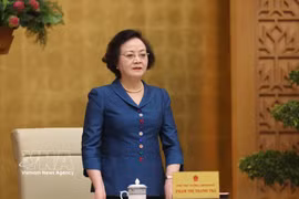 La vice-Première ministre Pham Thi Thanh Tra s'exprime. Photo: VNA