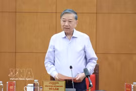 Le secrétaire général du Parti communiste du Vietnam et président de la République, To Lam, s'exprime. Photo: VNA