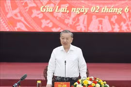 Le secrétaire général du Parti communiste du Vietnam (PCV), Tô Lâm, prend la parole. Photo: VNA