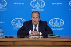 Le ministre russe des Affaires étrangères, Sergueï Lavrov, Photo : VNA